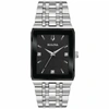 Bulova Quadra Mens Silver Tone Stainless Steel Bracelet Watch 96d145 In Silver