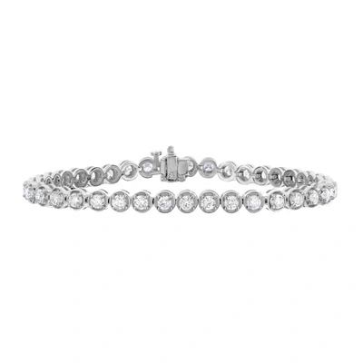 Vir Jewels 4 Cttw Si2-i1 Certified Diamond Bracelet 18k White Gold G-h Tennis Round 7 Inch In Silver