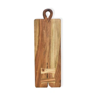 Tiramisu Teardrop Acacia Wooden Cheese Platter In Brown