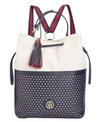 TOMMY HILFIGER SMALL LAURA MIXED MEDIA SLING BACKPACK