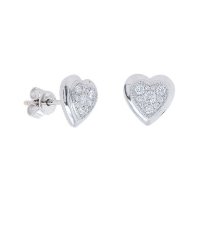 Diana M. 14k 0.22 Ct. Tw. Diamond Earrings In White