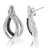 Vir Jewels 1/5 Cttw Black Diamond Stud Earrings .925 Sterling Silver With Rhodium Plating In Silver