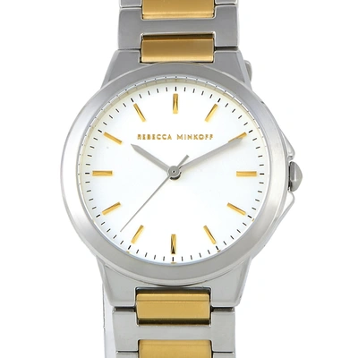 Rebecca Minkoff Cali Two-tone Stainless Steel Watch 2200323 In Two Tone  / Gold Tone / Silver / White