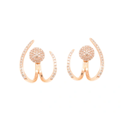 Diana M. Diamond Earrings In Gold