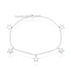 Simona Sterling Silver Dangling Starfish Cut-out Anklet