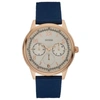 Guess Men's Aviator White Dial Watch In Gold