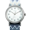 Timex Weekender Blue Chevron 38 Mm Watch Tw2r59200 In White