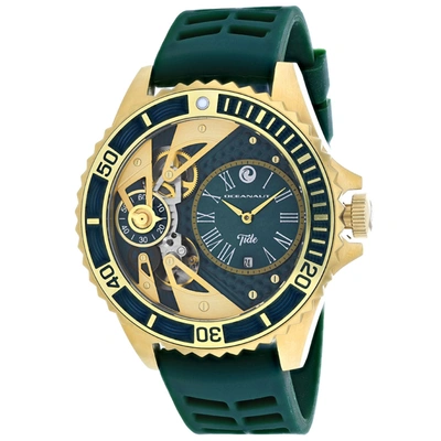 Oceanaut Tide Quartz Green Dial Mens Watch Oc0995 In Gold Tone / Green / Yellow