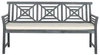 Safavieh Del Outdoor Mar 3 Seat Bench In Grey