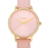 NIXON KENSIGNTON LEATHER GOLD-TONED STAINLESS STEEL PALE PINK 37 MM LADIES WATCH A1082813
