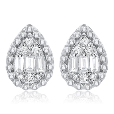 Diana M. Diamond Earrings In Silver
