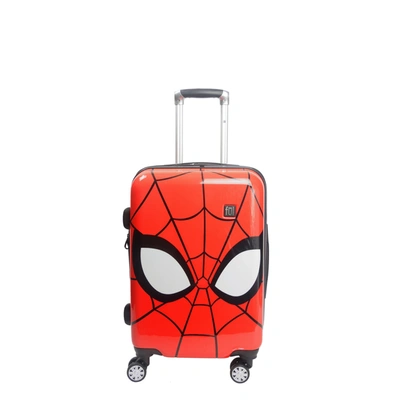 Ful Marvel Spiderman Mask Fūl 21" Hard Rolling Luggage In Red