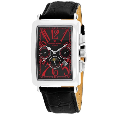 Christian Van Sant Prodigy Automatic Black Dial Mens Watch Cv9134 In Red   / Black