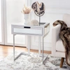 Safavieh Lilo 1 Drawer Mirror Accent Table In Silver