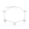 Simona Sterling Silver Butterflies Anklet