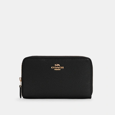 Coach Outlet Coach Medium Id Zip Wallet In Black