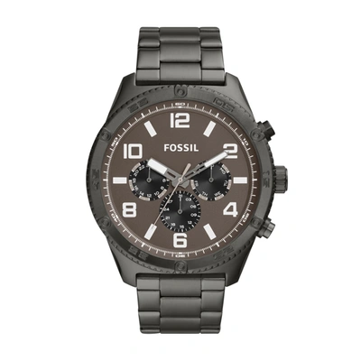 Fossil Men's Brox Multifunction, Smoke-tone Stainless Steel Watch In Grey