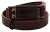 COSTUME NATIONAL LEATHER DOUBLE RUSTIC BUCKLE WOMEN'S BELT