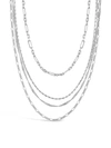 Sterling Forever Multi Chain Layered Necklace In Multi
