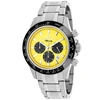 Oceanaut Men's Yellow Dial Watch In Black
