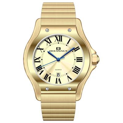 Oceanaut Men's Rayonner Gold Dial Watch In Blue / Gold / Gold Tone / Yellow