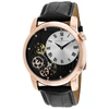 Christian Van Sant Men's Silver Dial Watch In Black