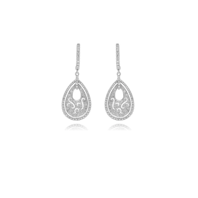 Diana M. Diamond Earrings In Silver