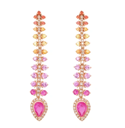 Diana M. Diamond Earrings In Pink