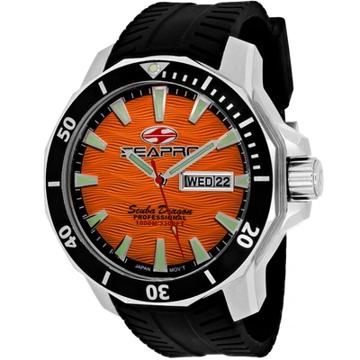 Seapro Men's Orange Dial Watch In Black / Orange