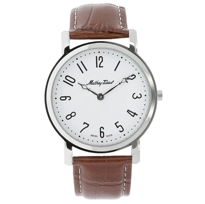 Mathey-tissot Men's City White Dial Watch In Silver
