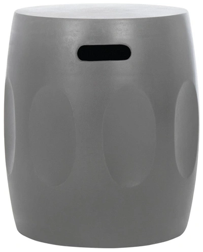 Safavieh Zuri Indoor/outdoor Modern Concrete Round 17.7-inch H Accent Table In Grey