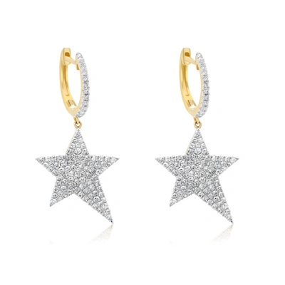 Diana M. Diamond Earrings In Gold