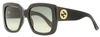 GUCCI Gucci Women's Square Sunglasses GG0141SN 001 Black/Gold 53mm