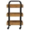 OCEANSTAR Oceanstar Portable Storage Cart with 3 Easy Removable Bamboo Trays