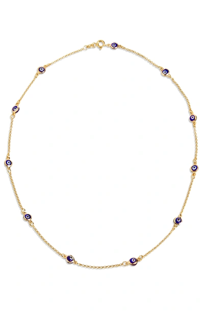Savvy Cie Jewels 18k Gold Sterling Evil Eye In Yellow