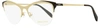 EMILIO PUCCI WOMEN'S OVAL EYEGLASSES EP5073 028 GOLD/WHITE 53MM
