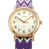 Timex Weekender Chevron 38 Mm Gold-tone Watch Tw2r59000 In Multi