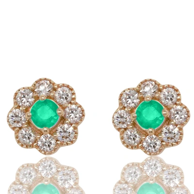 Diana M. Diamond Earrings In Gold