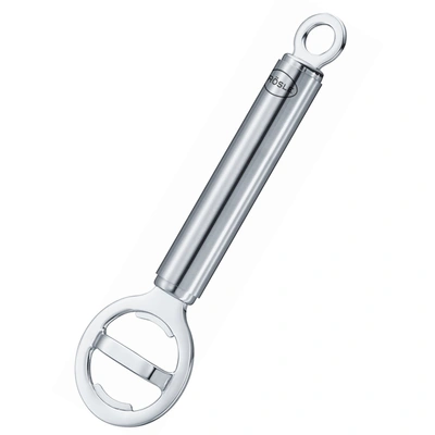 ROSLE STAINLESS STEEL ROUND HANDLE BOTTLE OPENER, 6.5-INCH