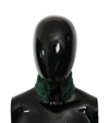 Dolce & Gabbana Green Fur Neck Collar Wrap Lambskin Scarf In Green