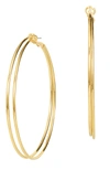 SAVVY CIE JEWELS GOLD PLATED XL HOOP