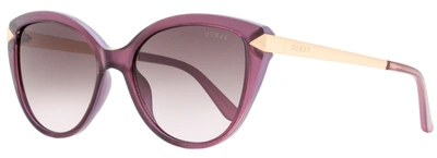 Guess Women's Cateye Sunglasses Gu7658 81z Lilac/gold 56mm In Purple