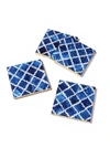 Tiramisu Set Of 4 Resin Coasters In Blue