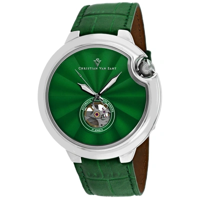 Christian Van Sant Cyclone Automatic Black Dial Mens Watch Cv0149 In Black / Green