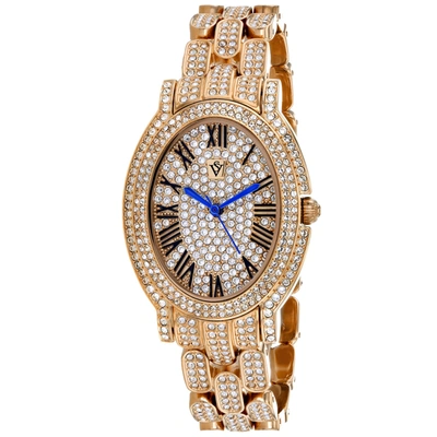 Christian Van Sant Amore Quartz Rose Gold Dial Ladies Watch Cv7232 In Blue / Gold / Gold Tone / Rose / Rose Gold / Rose Gold Tone