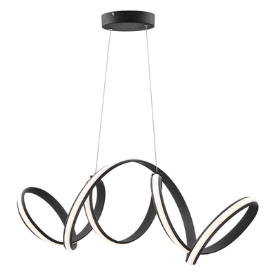 Finesse Decor Seville Led Chandelier In Black