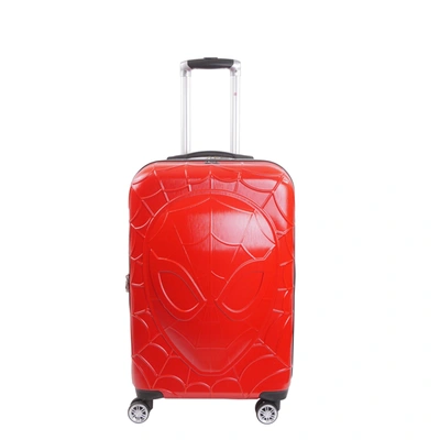 Ful Marvel Molded Spiderman 29" 8 Wheel Expandable Spinner Luggage In Red