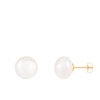 SPLENDID PEARLS 14K YELLOW GOLD 10-11MM FRESHWATER PEARL STUD EARRINGS.