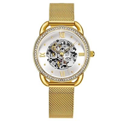 Stuhrling Original 3991m Automatic 36mm Skeleton In Gold
