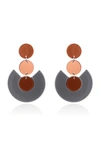 Eye Candy La Resin Geo Drop Earrings In Multi